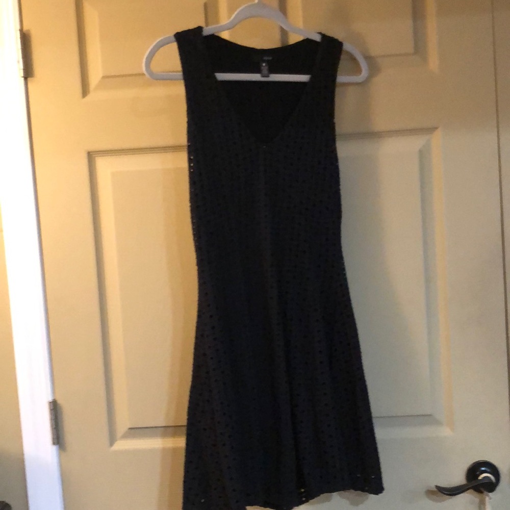 Aqua black dress size large cotton spandex